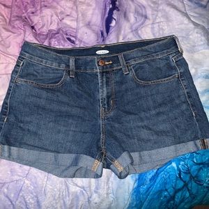 Mid Rise Denim Shorts